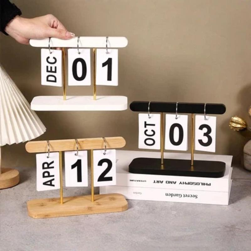 English Home Office - 1Pc 재사용 가능한 플립 캘린더 영어