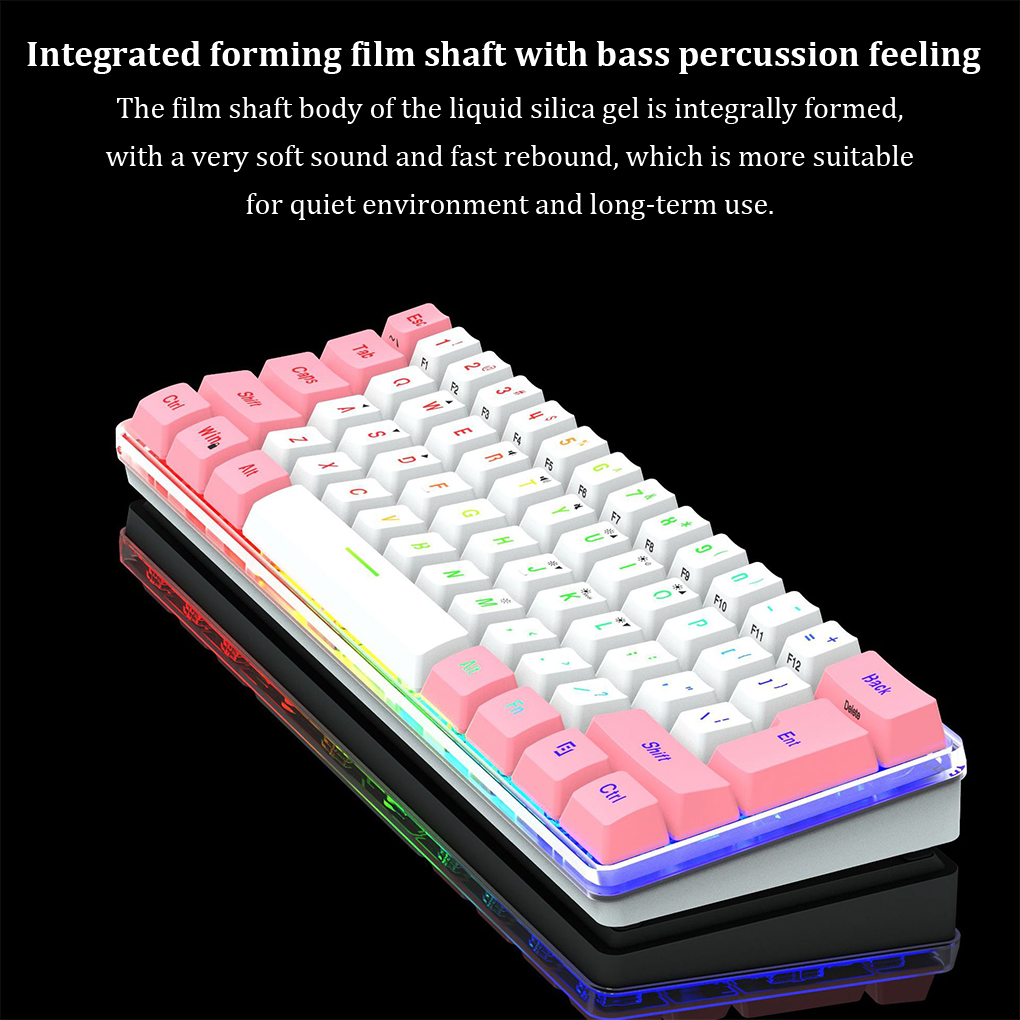 English Home Office - RGB 유선 기계식 키보드 61키 홈