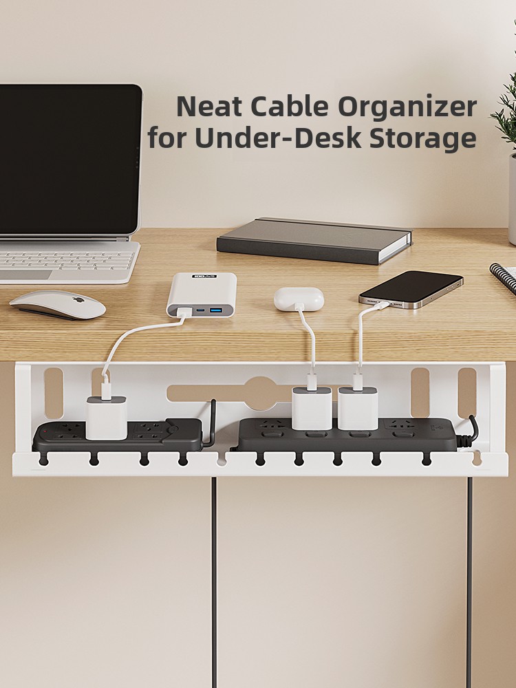 Power Strip Desk - 책상 아래 케이블 정리기, 드릴링 없이
