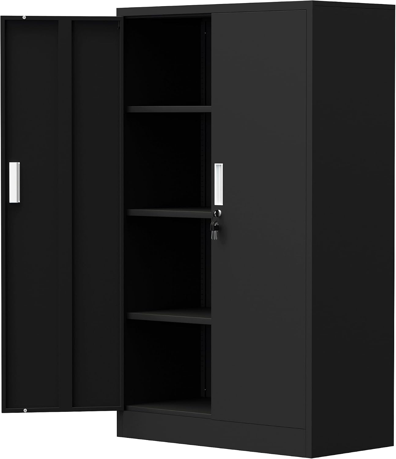 Home Office Kitchen - 53.5인치 높이의 금속 잠금식 수납장, 잠금