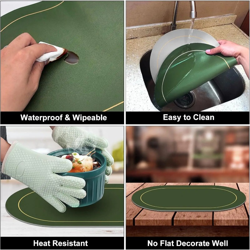 테이블 가죽 식탁매트, 내열성 식탁매트, 식탁용 세척  - Desk Mat Leather 리뷰 및 가격