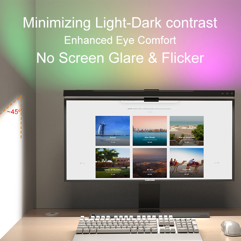 60/80cm RGB 라이트 LED 모니터 라이트 바  - Home Office Work Table 리뷰 및 가격