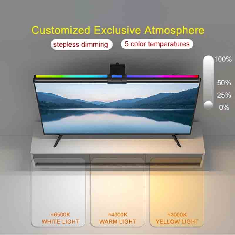 60/80cm RGB 라이트 LED 모니터 라이트 바  - Home Office Work Table 리뷰 및 가격
