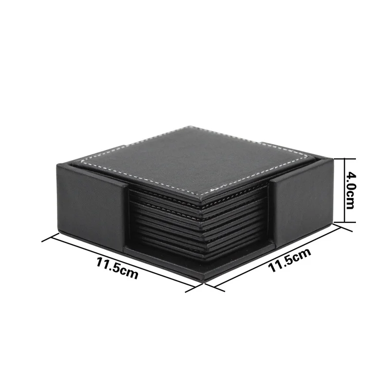 6 개/대 비즈니스 가죽 컵 받침 단열 컵 받침 차 광 - Desk Mat Leather 리뷰 및 가격