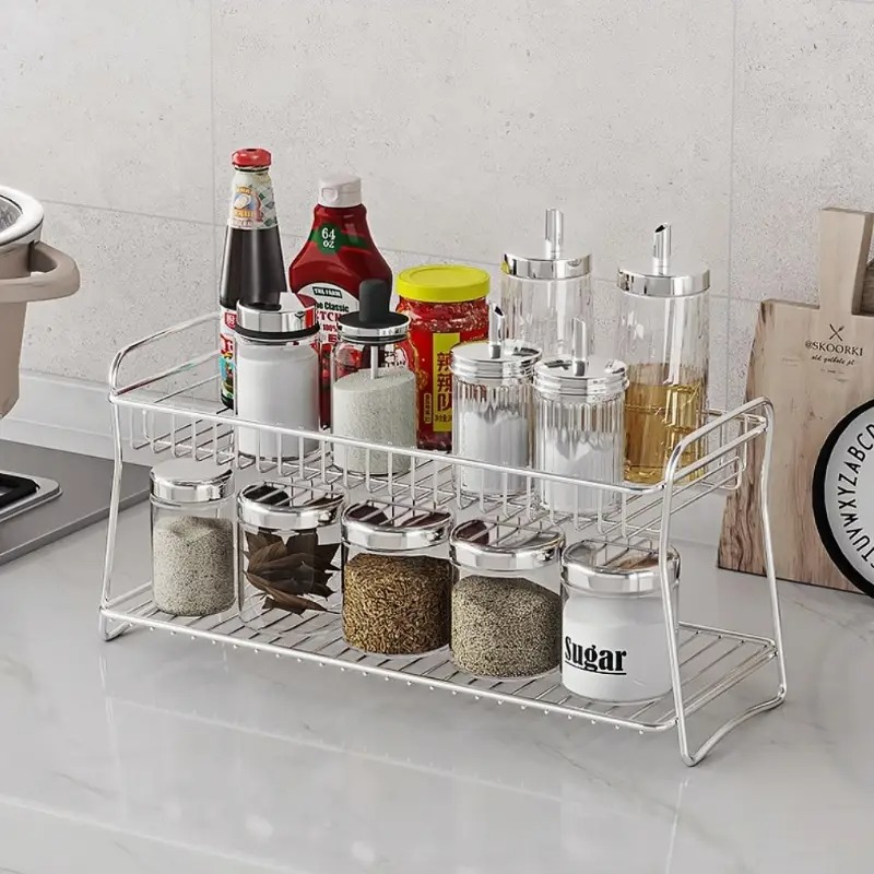 2단 카운터탑 수납 선반 - 주방, 욕실, 사무실, 화 - Home Office Work Table 리뷰 및 가격