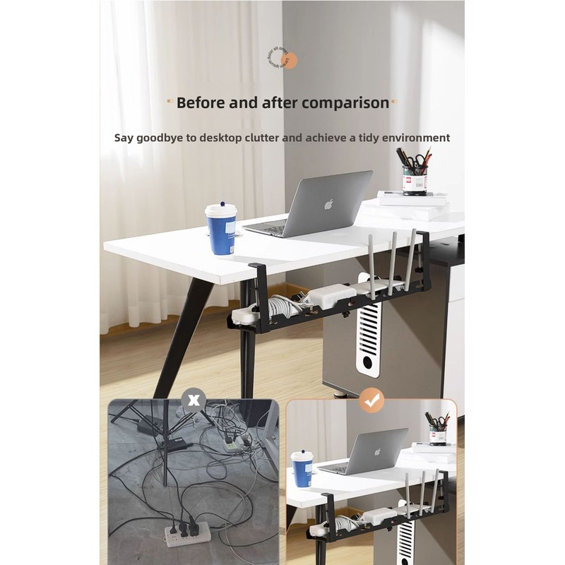 접착식 데스크 케이블 정리기 무타공 와이어 홀더 클립  - Power Strip Desk 리뷰 및 가격