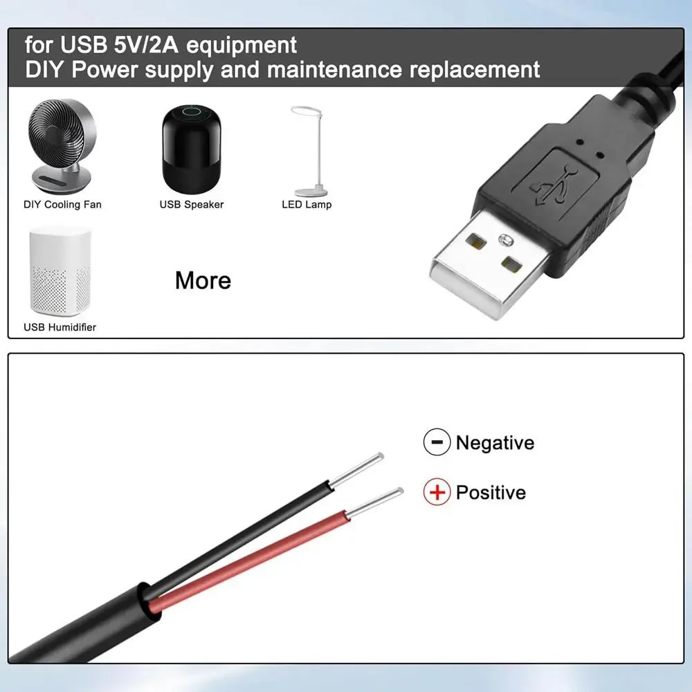 DC 2핀 USB 전원 케이블 USB 암수 2핀 베어  - Power Strip Desk 리뷰 및 가격