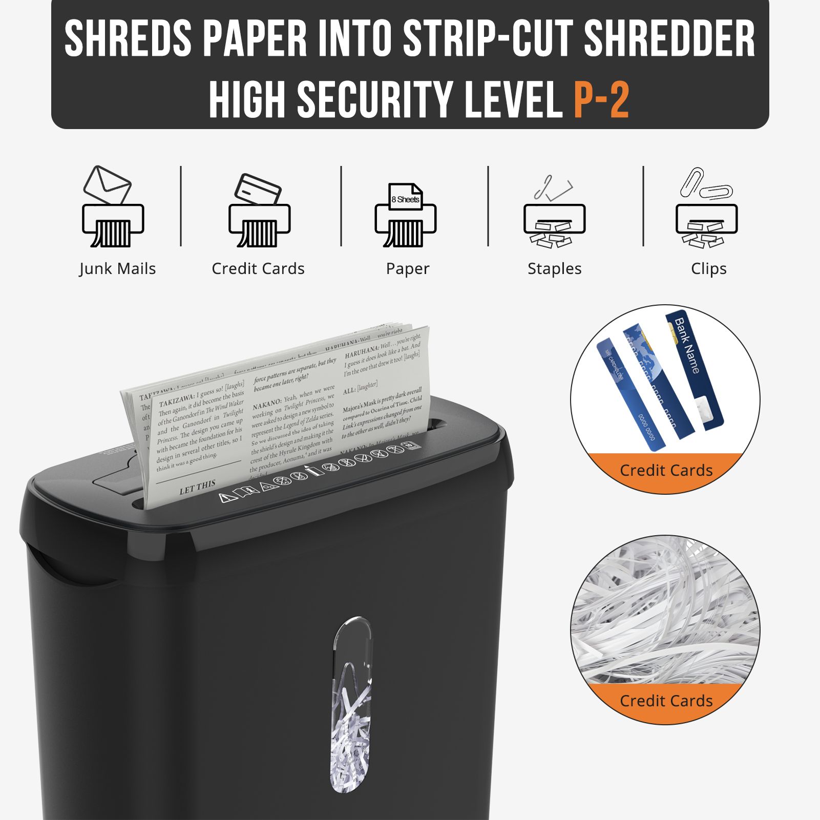 홈 오피스용 문서 파쇄기, 10매 스트립컷 P-2 보안 - Home Office Paper Shredder 리뷰 및 가격