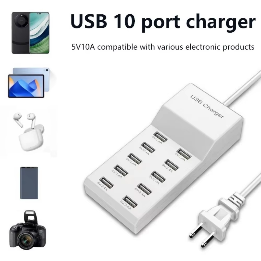 10포트 USB 허브 고속 충전기 휴대용 타입 C 전원 - Home Office Of Uk 리뷰 및 가격