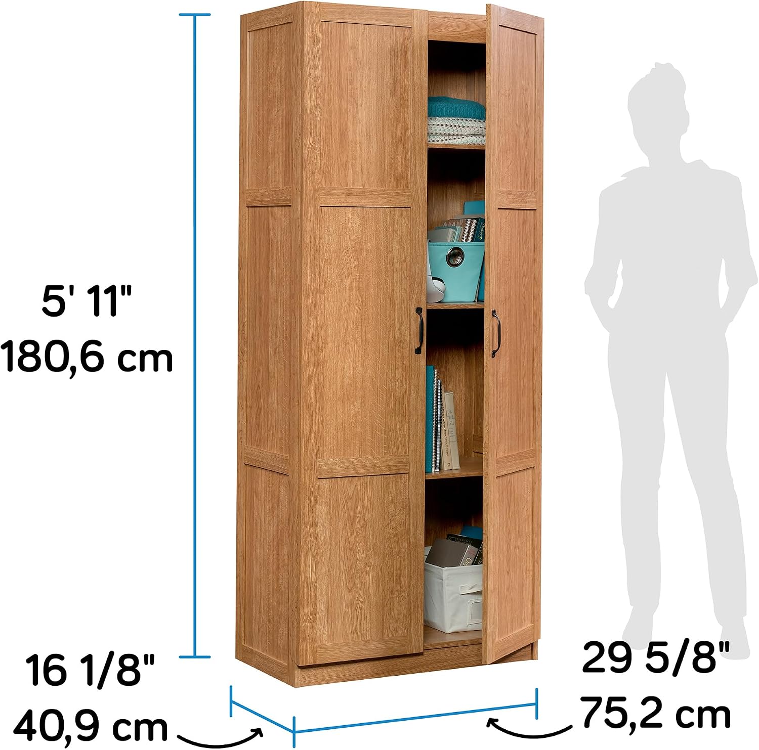 높이가 있는 수납장, 독립형 주방 식료품 저장실 정리함 - Home Office Furniture 리뷰 및 가격