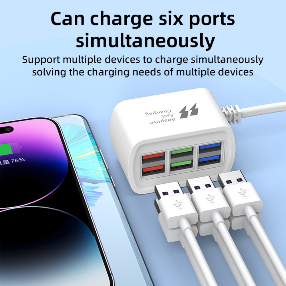 6 in 1 고속 USB 충전기, 데스크탑 충전 스테이 - Power Strip Desk 리뷰 및 가격