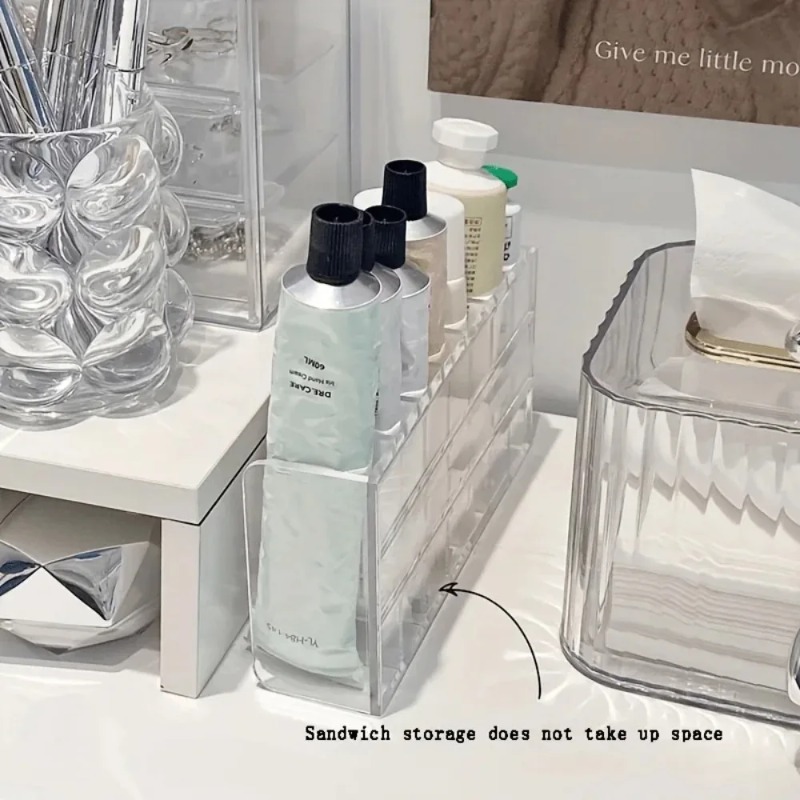 7칸 투명 플라스틱 화장품 정리함 다기능 메이크업 홀더 - Home Office Work Table 리뷰 및 가격