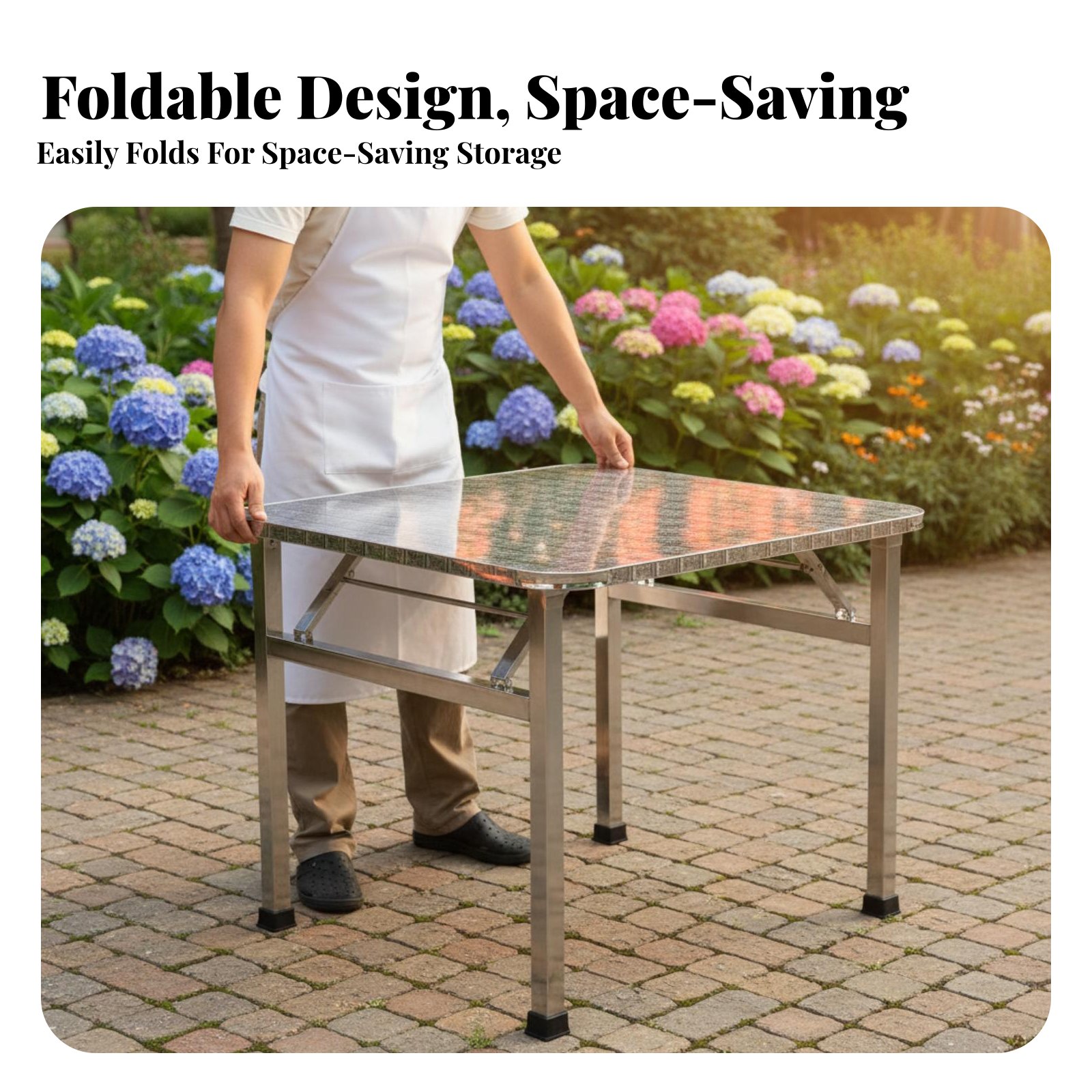 직사각형 접이식 테이블, 접이식 디자인, 식사용 가구, - Home Office Furniture 리뷰 및 가격