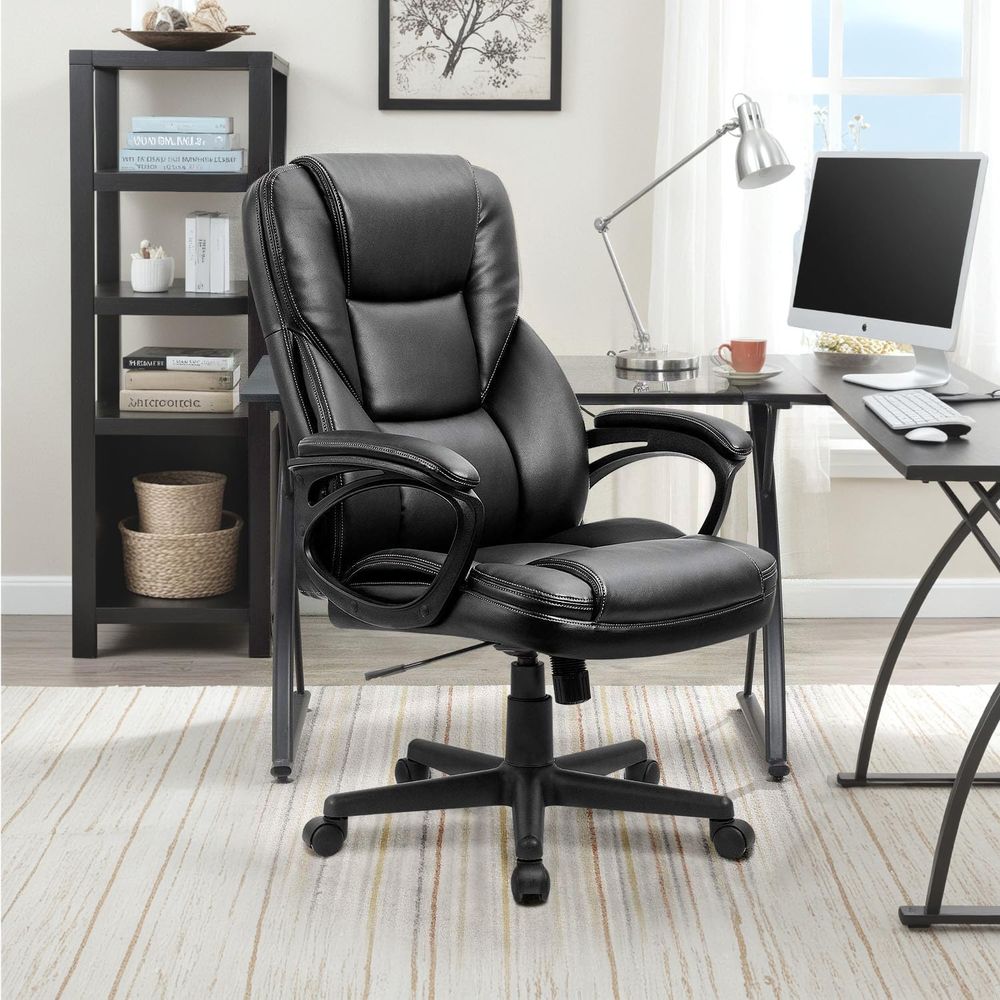 하이백 회전식 PU 가죽 사무용 의자 (조절 가능한 요 - Home Office Desks 리뷰 및 가격