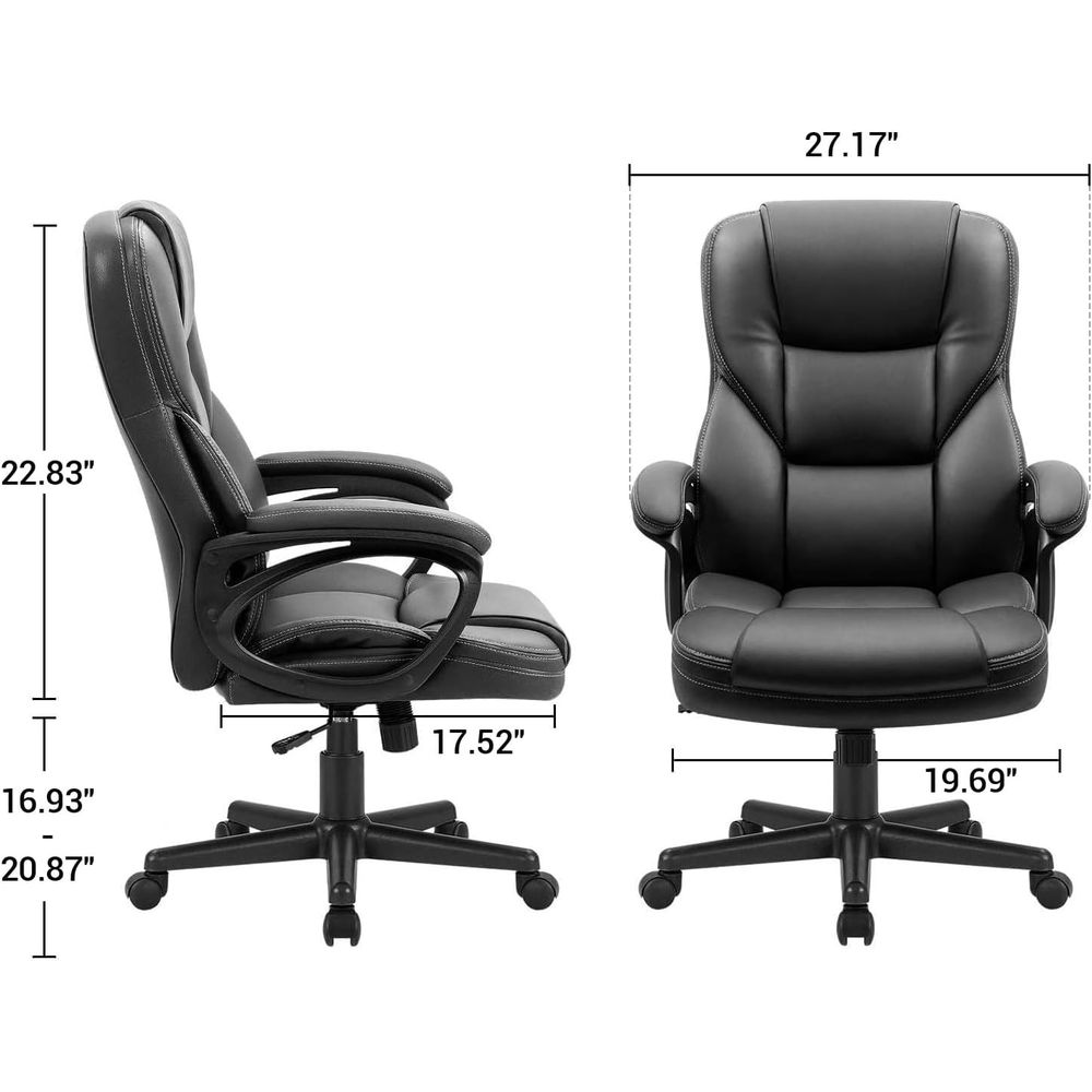 하이백 회전식 PU 가죽 사무용 의자 (조절 가능한 요 - Home Office Desks 리뷰 및 가격