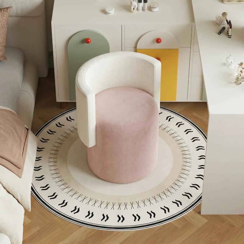 화장대용 의자, 귀엽고 예쁜 핑크색 나무 화장대 의자, - Home Office Furniture 리뷰 및 가격