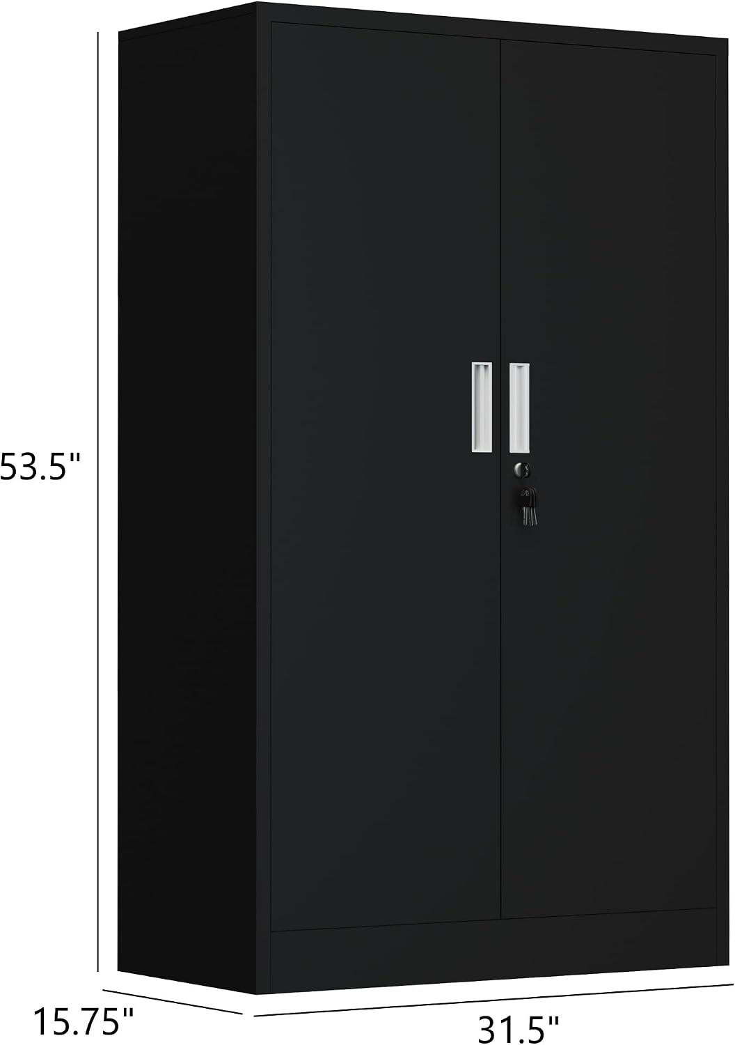 53.5인치 높이의 금속 잠금식 수납장, 잠금 도어 및 - Home Office Kitchen 리뷰 및 가격